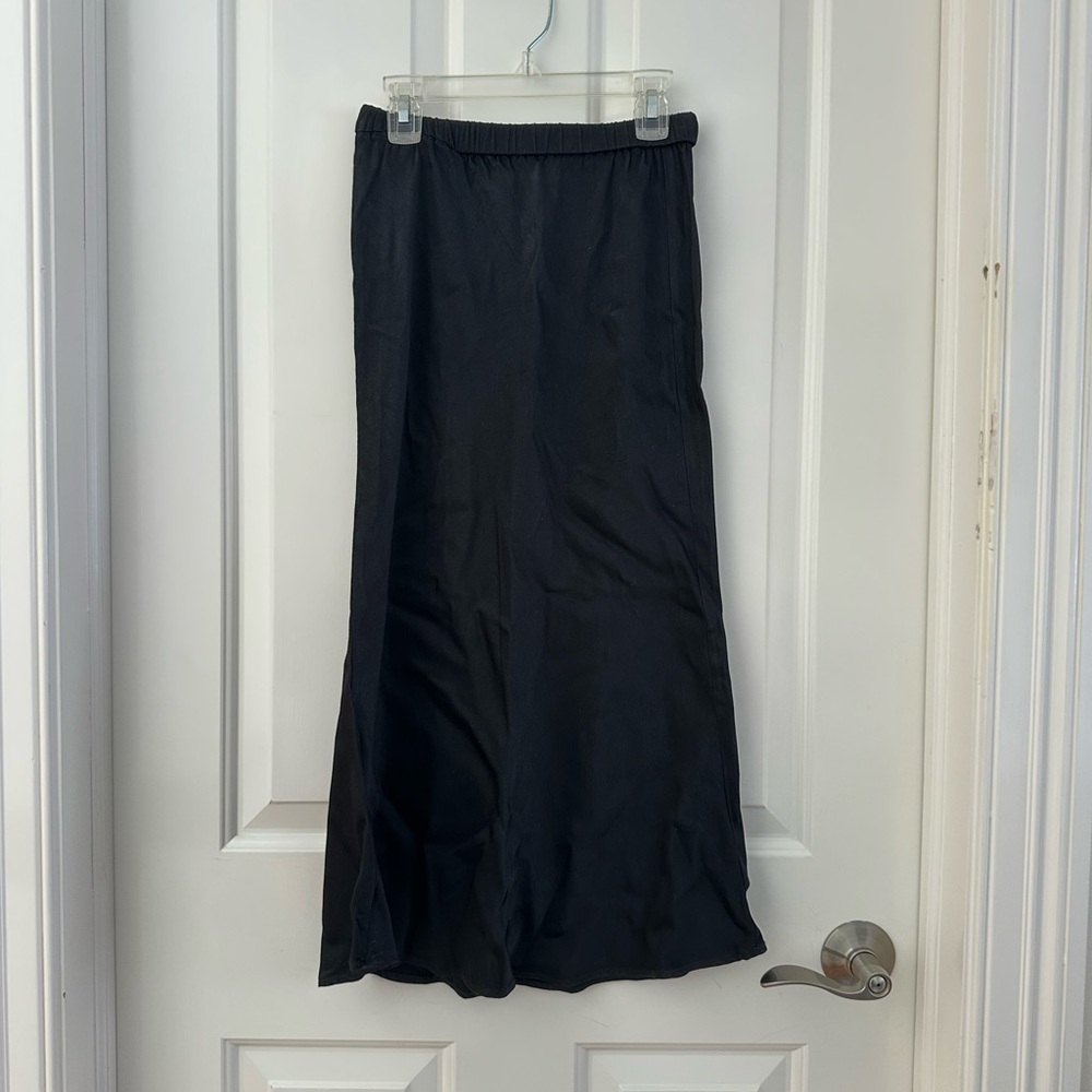 Black Satin Midi